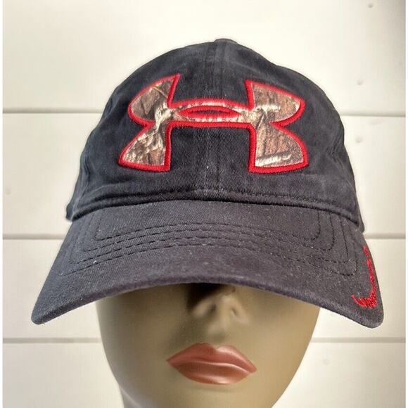 Under Armour Black/Camo Hat Cap Adjustable SnapBack - Picture 1 of 8